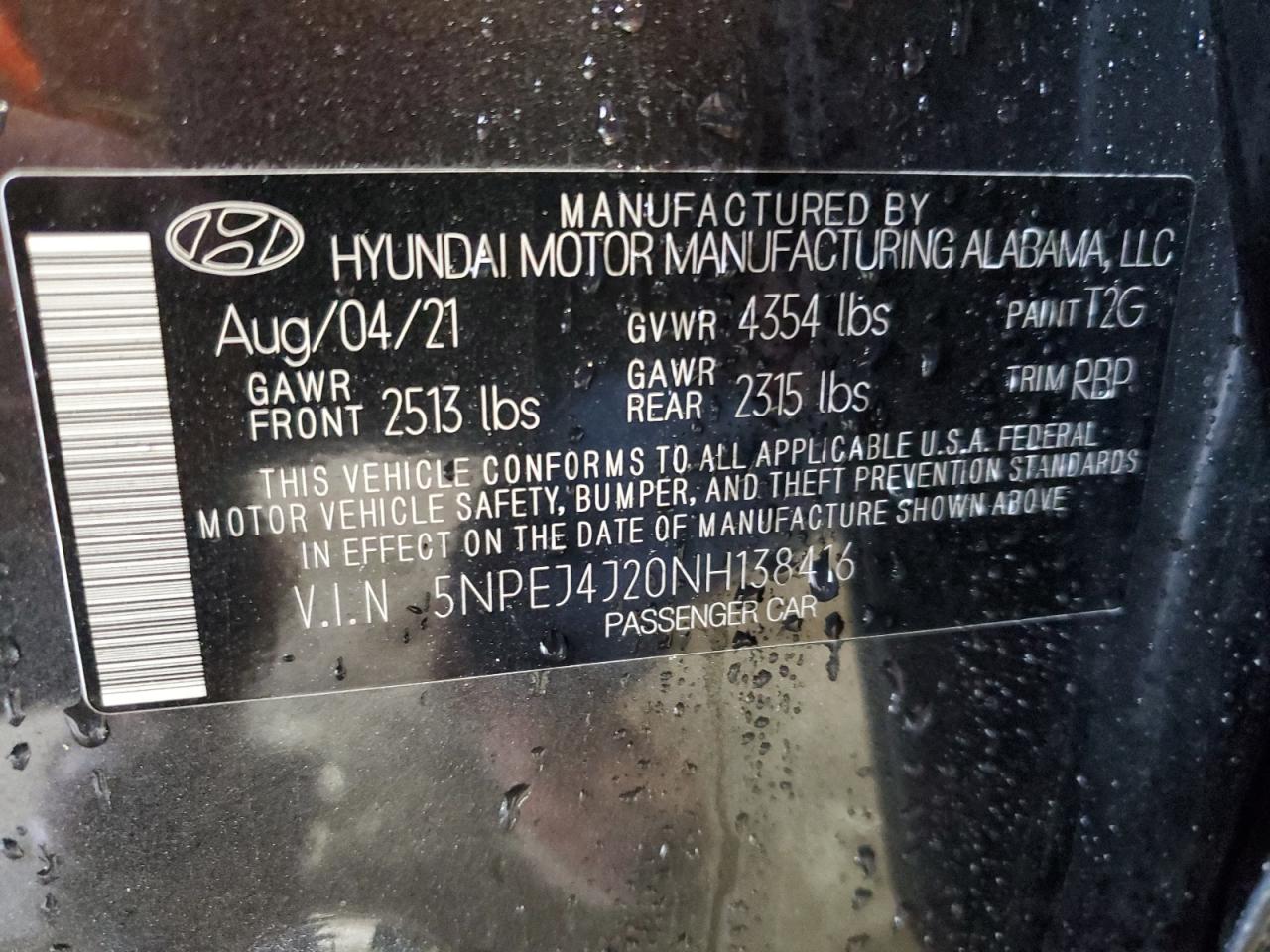 Hyundai SONATA Sel Plus