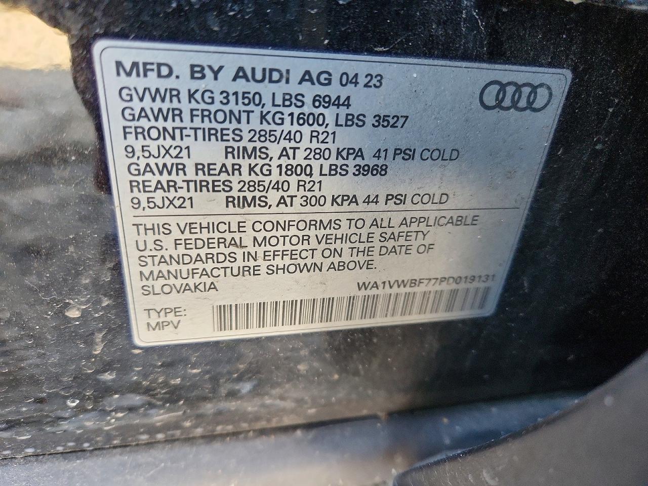 Audi Sq Prestige