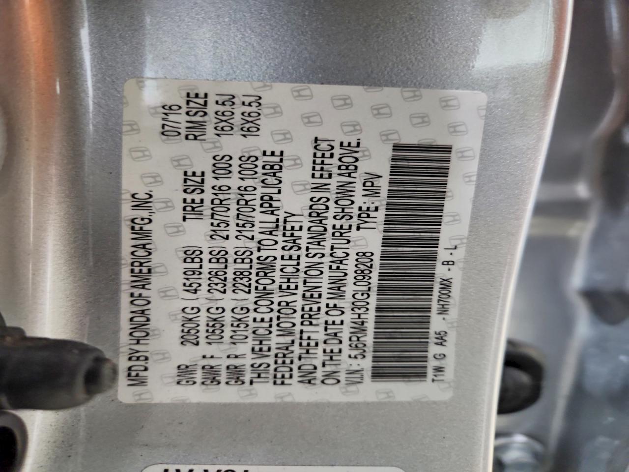 Honda Crv Lx