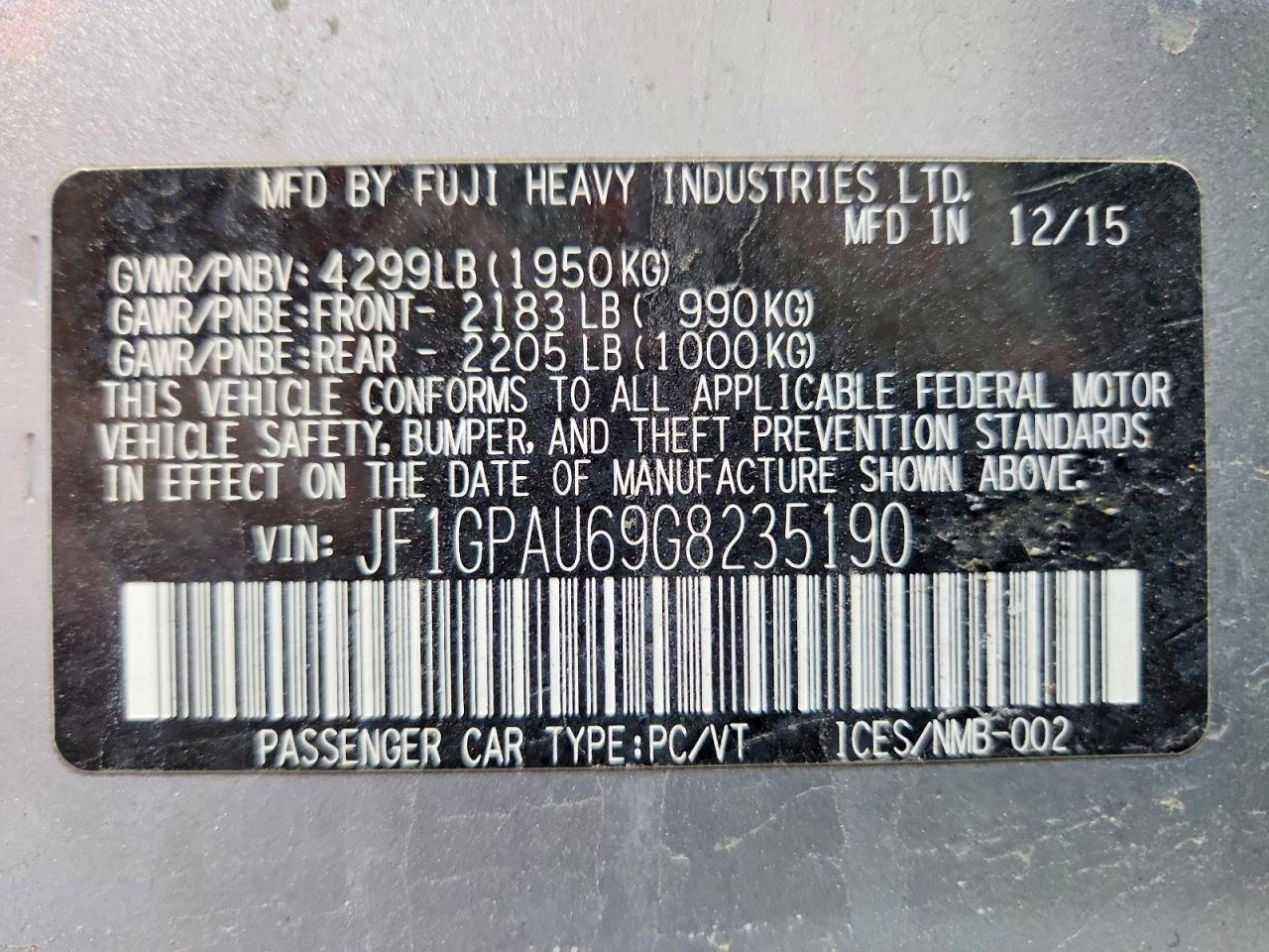 Subaru Impreza Sport Limited