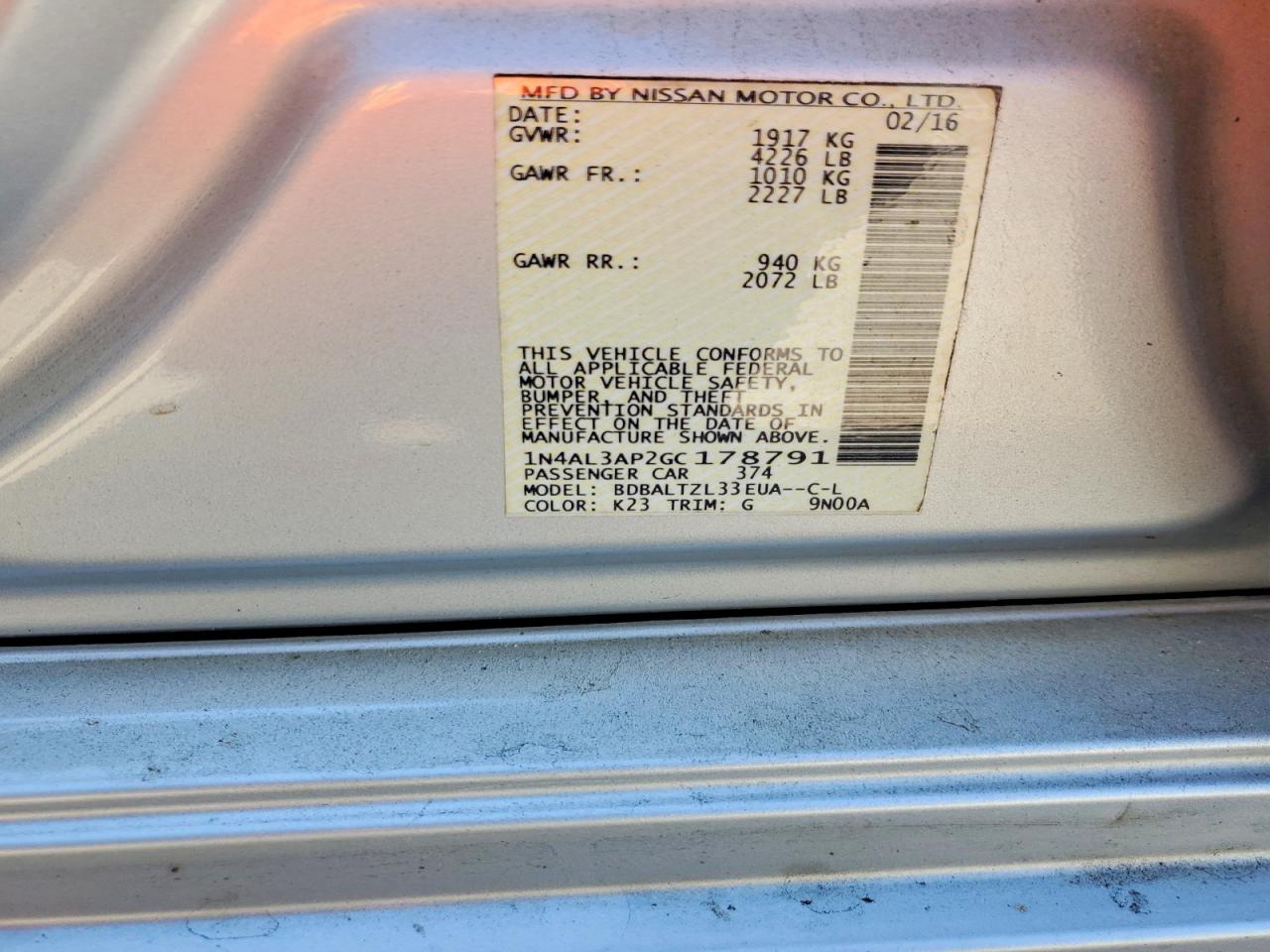 Nissan Altima 2.5 Sl