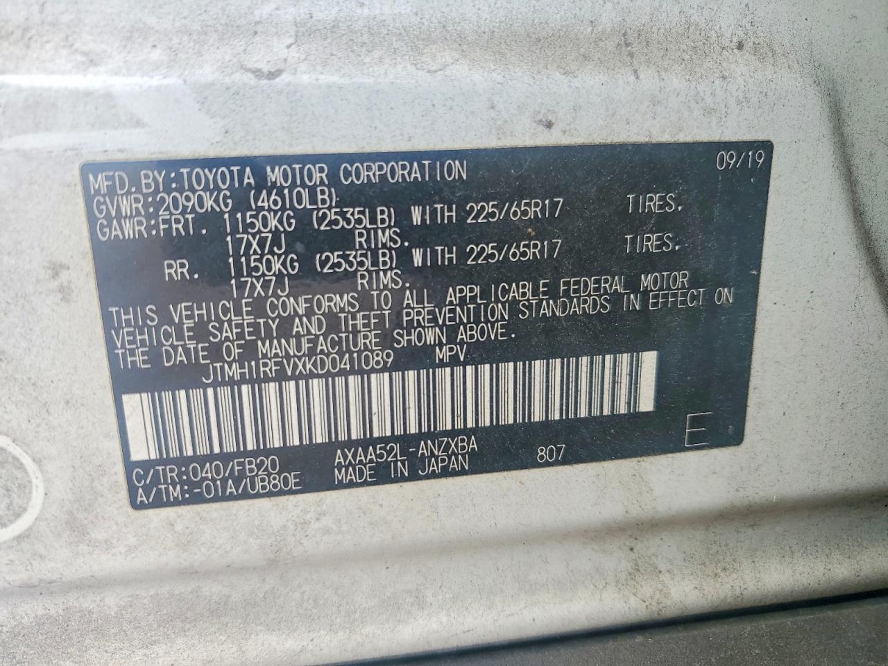Toyota RAV4 Le
