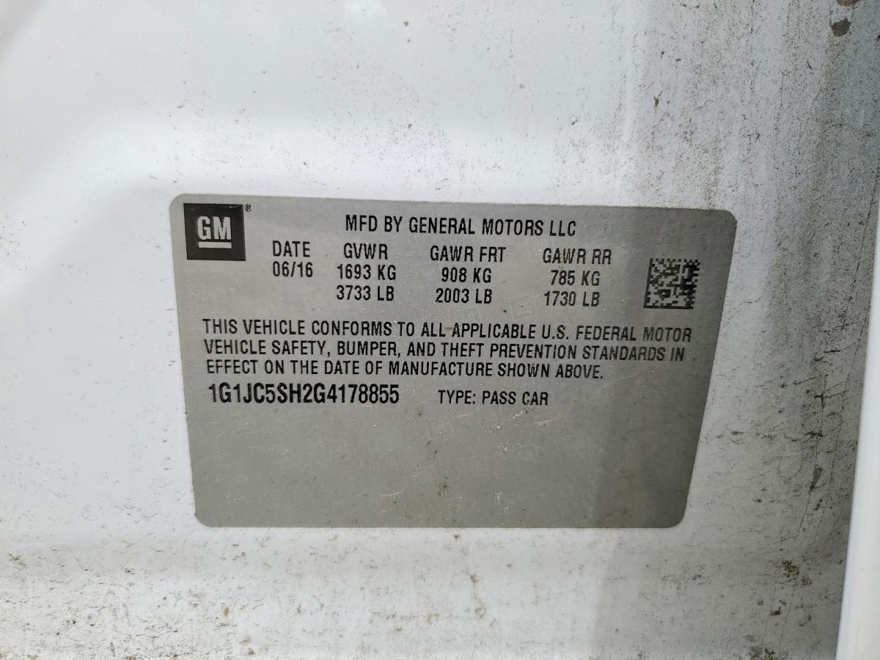 Chevrolet Sonic Lt