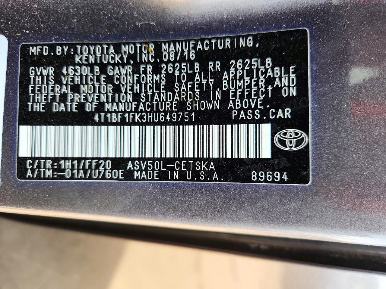 Toyota Camry Se