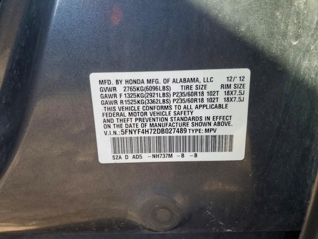 Honda Pilot Exln
