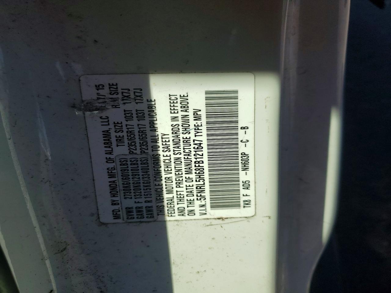 Honda Odyssey Exl