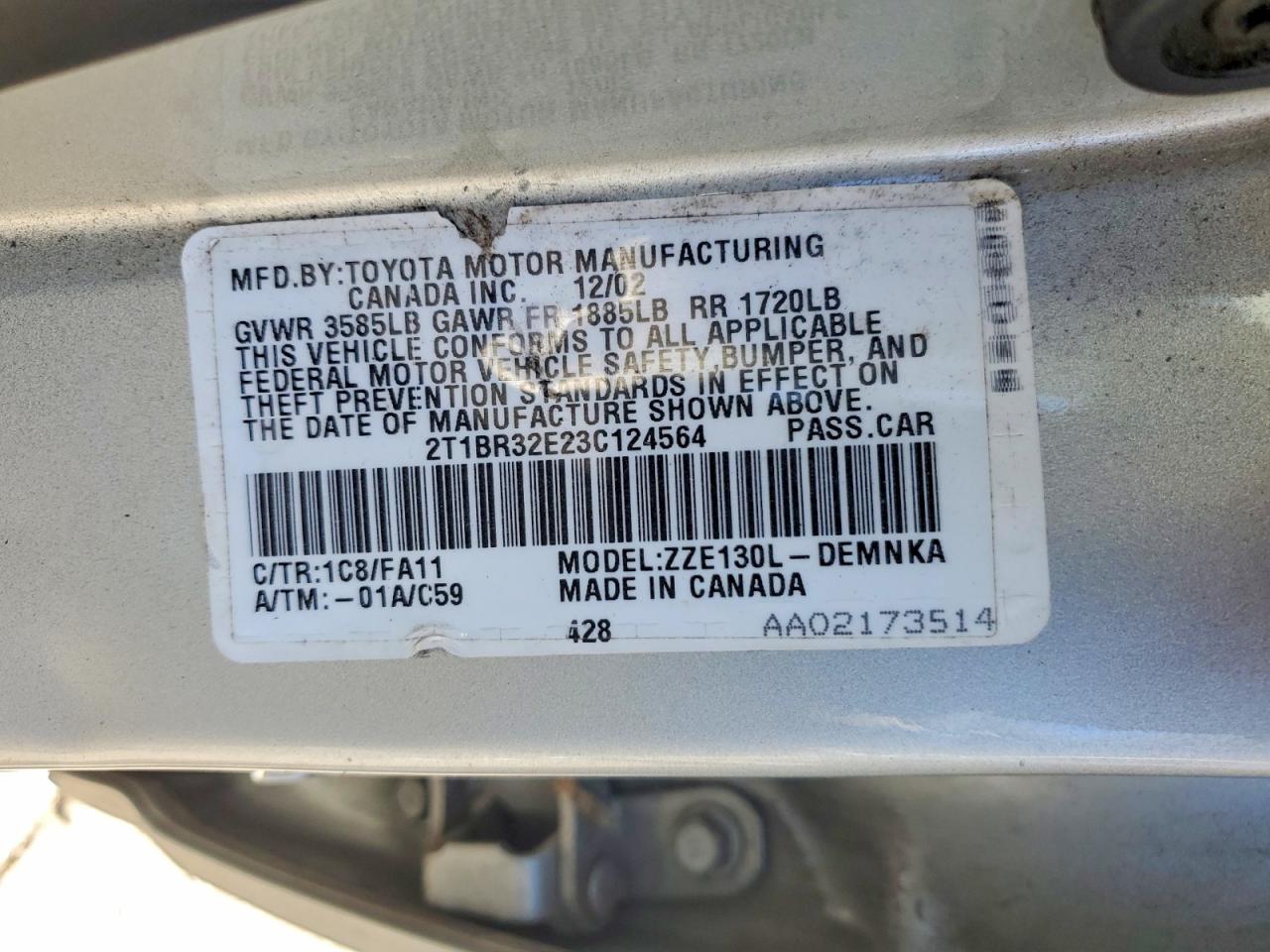 Toyota Corolla Le