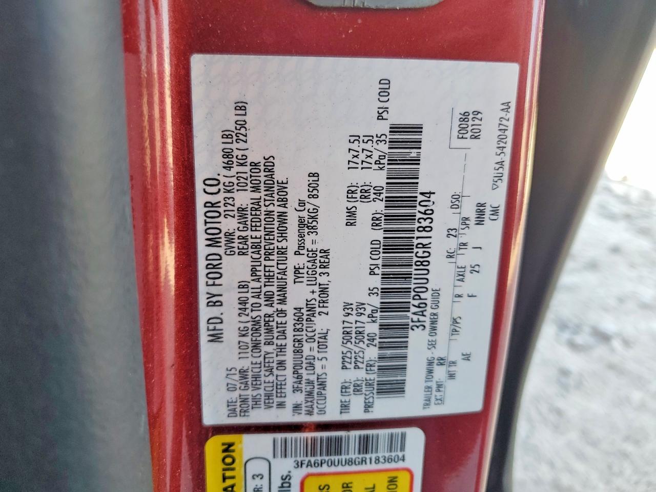 Ford Fusion S Hybrid