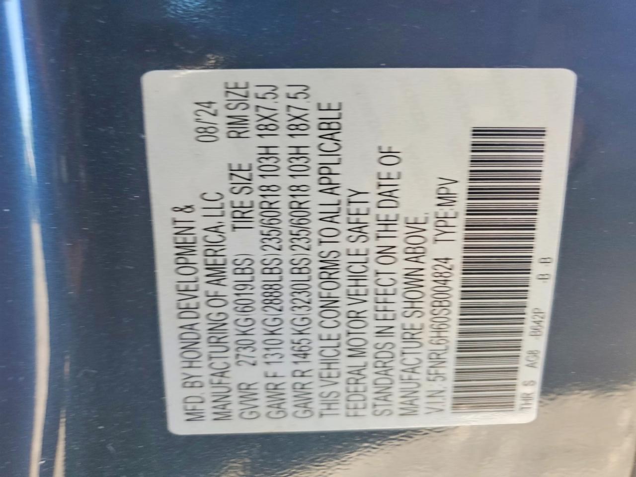 Honda Odyssey Exl