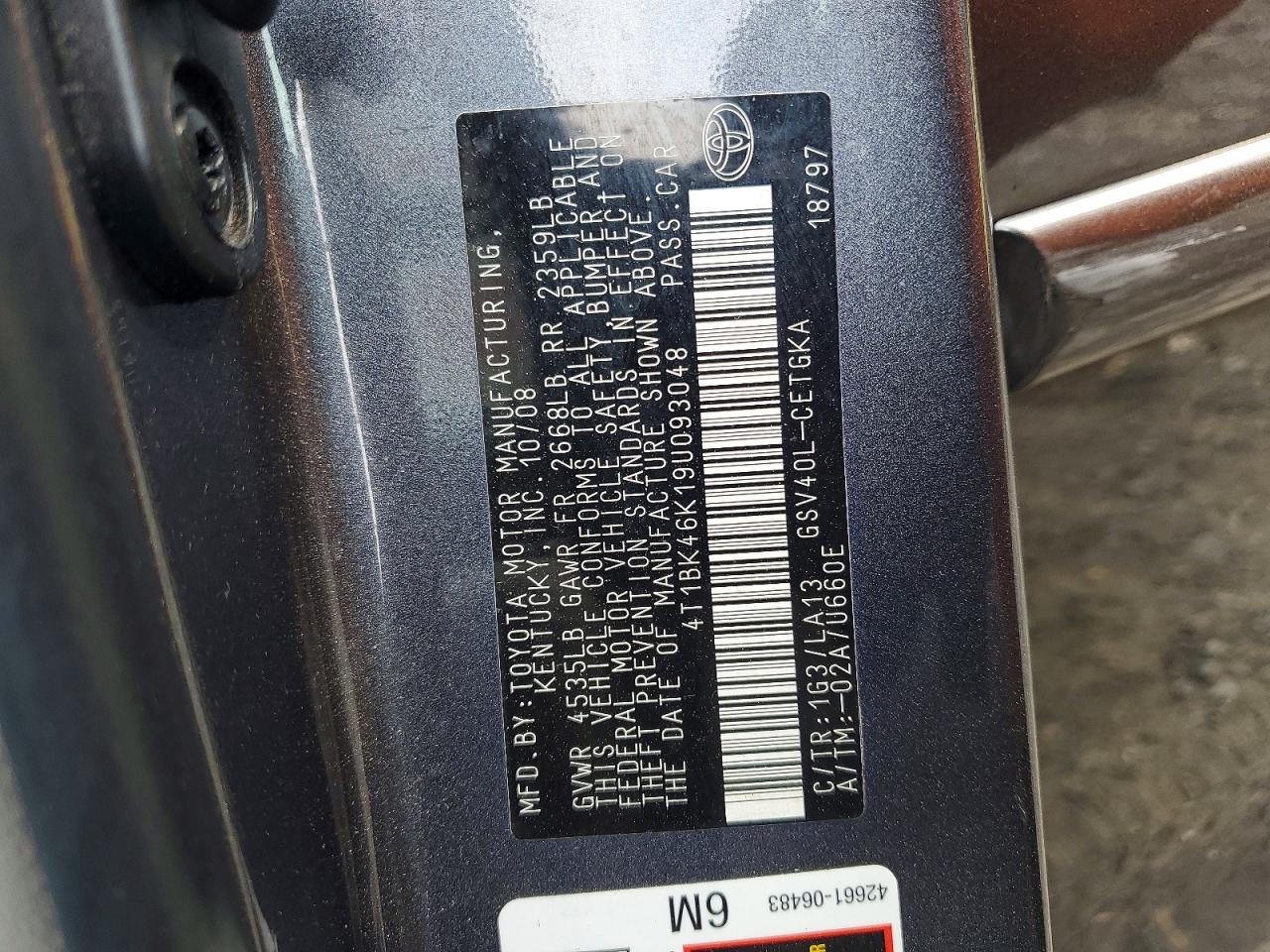 Toyota Camry Xle V6