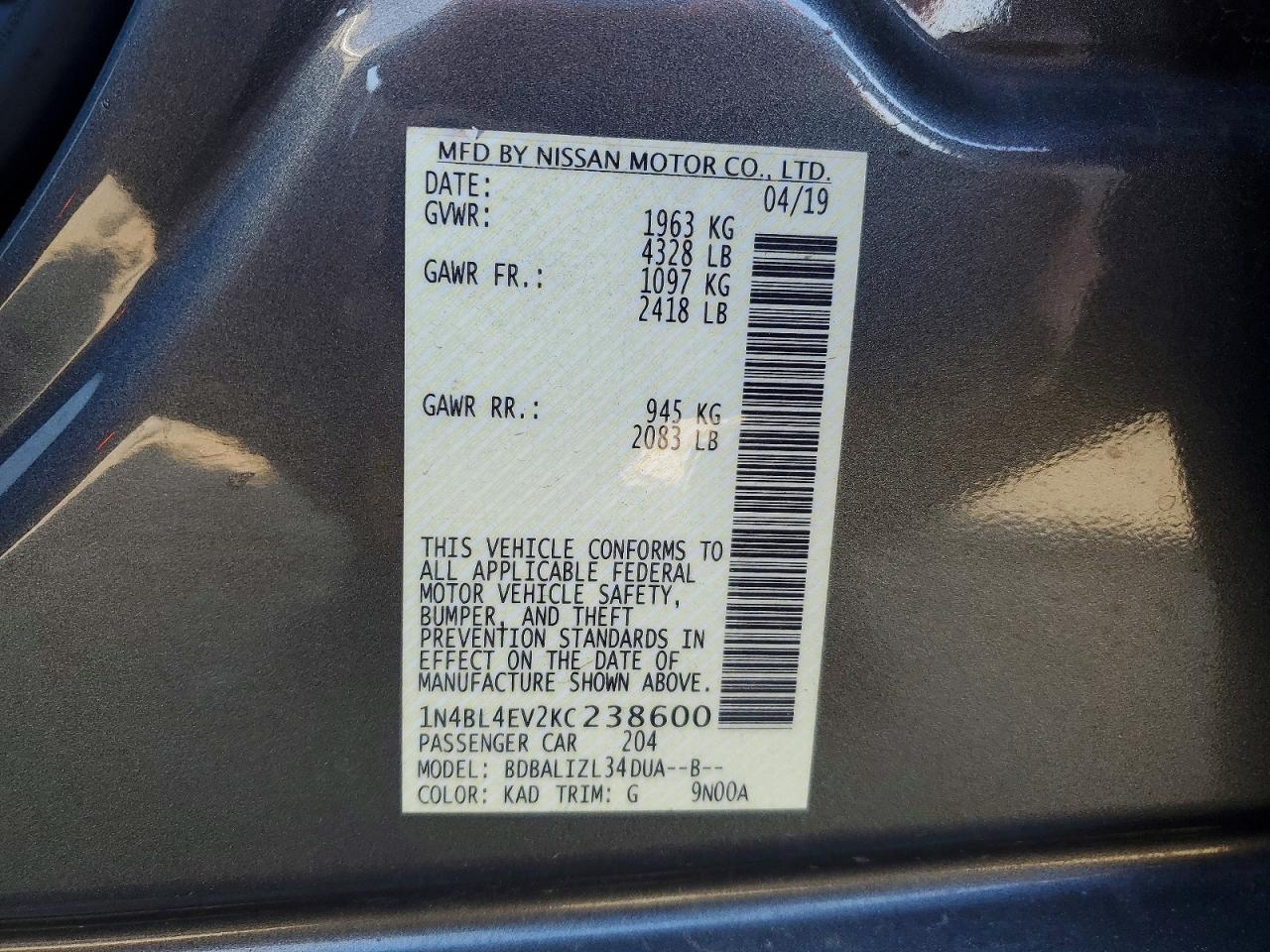 Nissan Altima 2.5 Sl