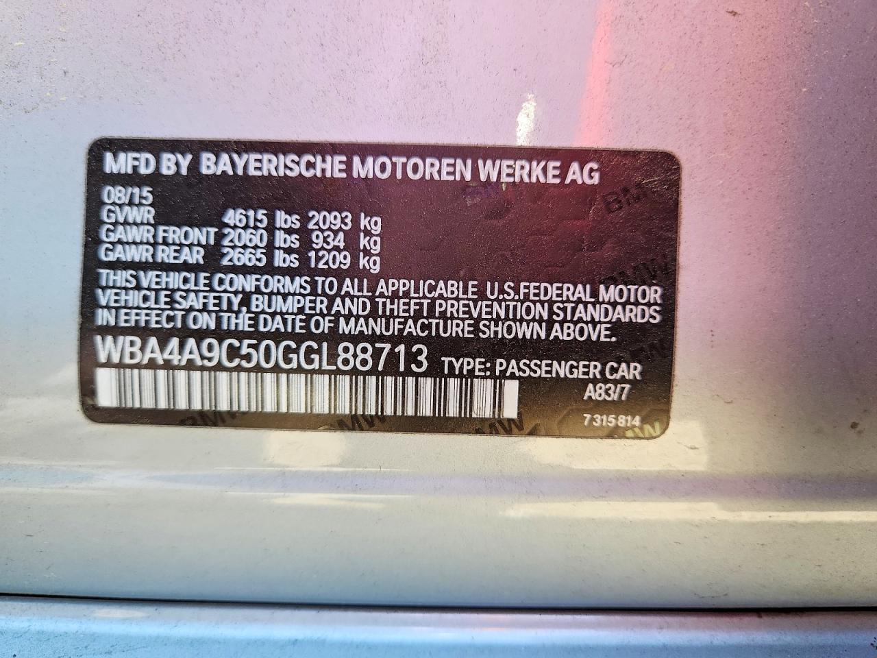 BMW 4 Series I Gran Coupe Sulev
