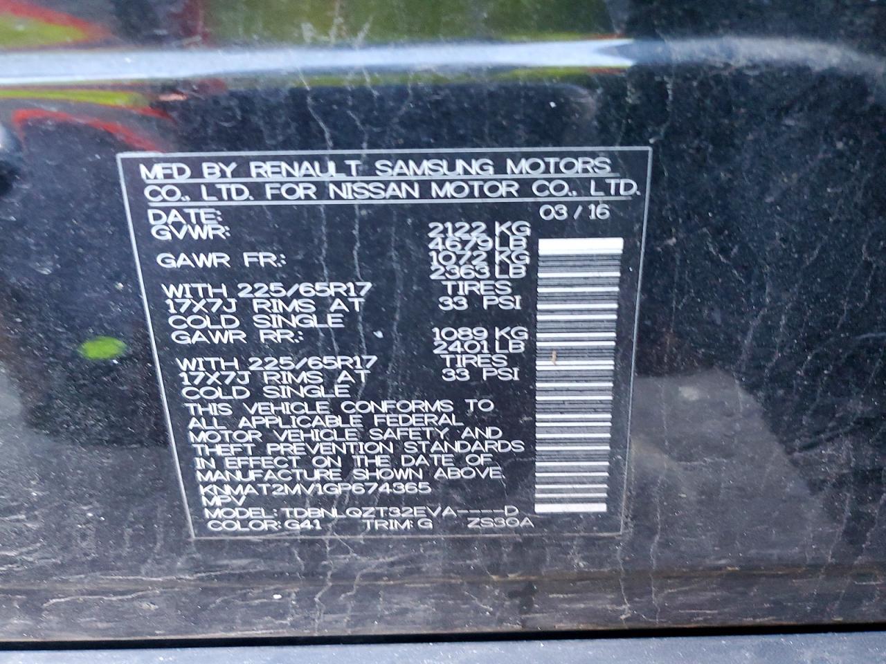 Nissan Rogue Sv