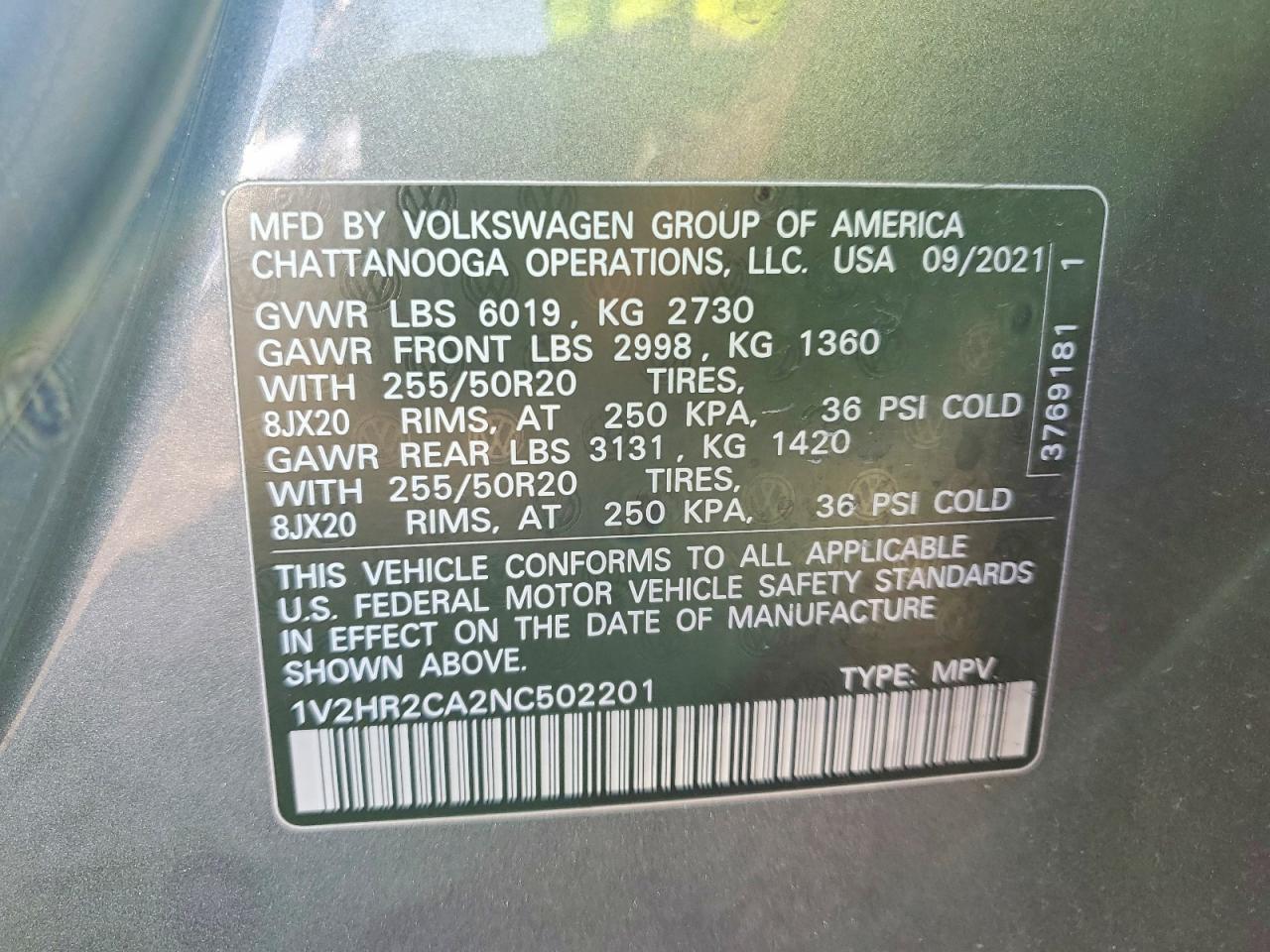 Volkswagen Atlas Se