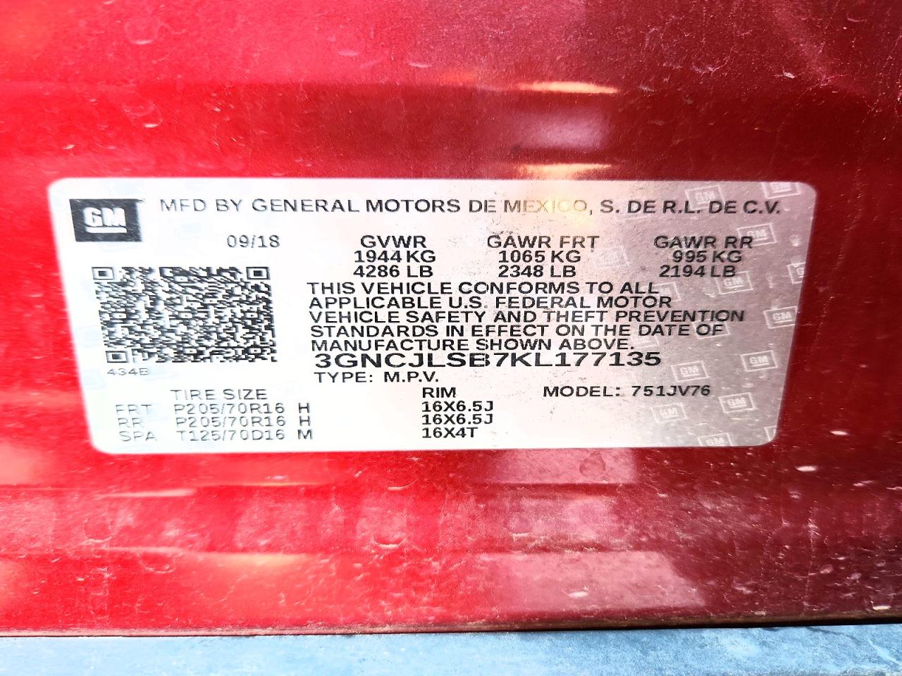 Chevrolet Trax 1lt