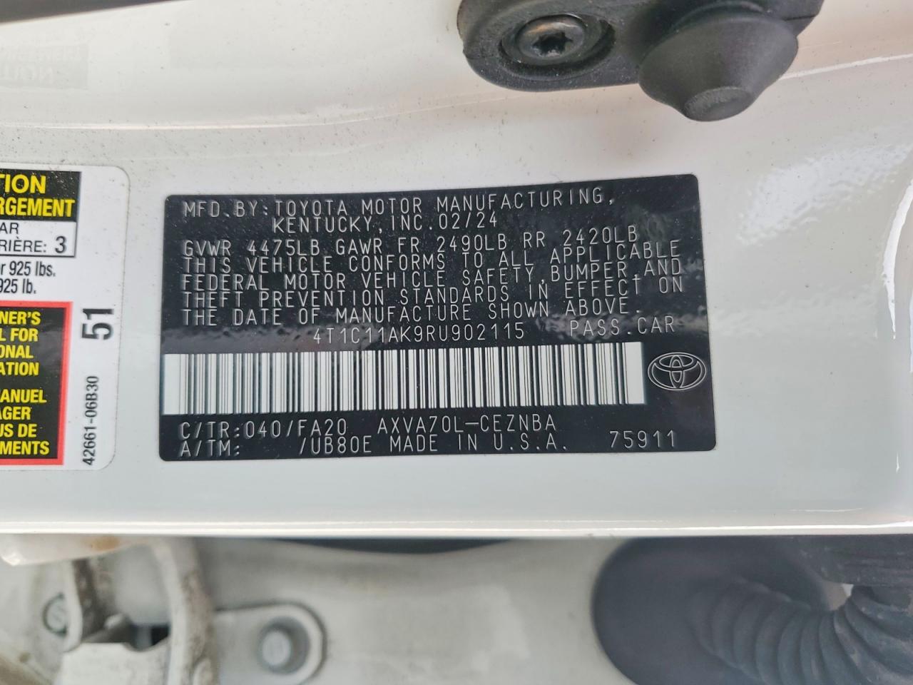 Toyota Camry Le