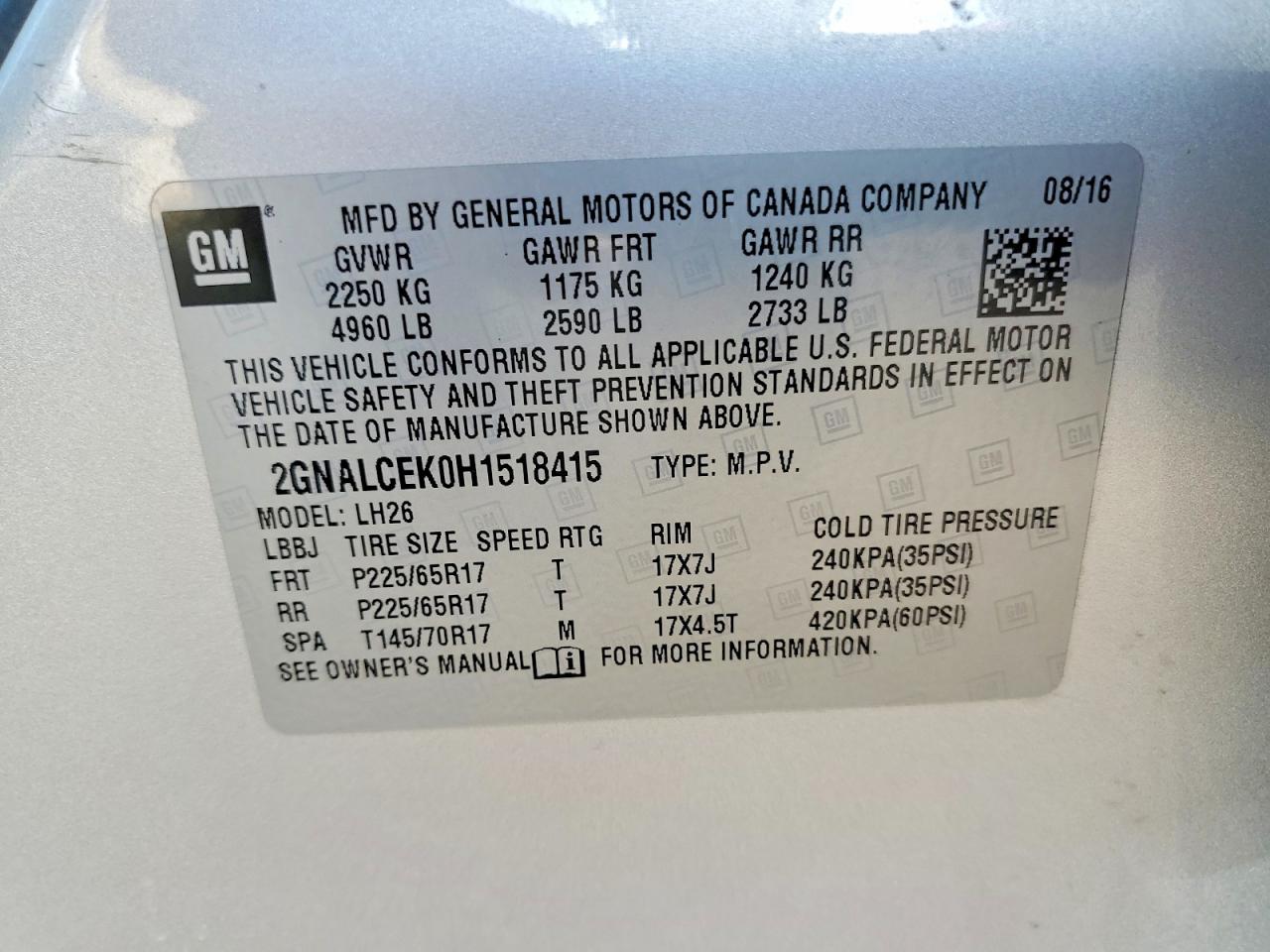 Chevrolet Equinox Lt