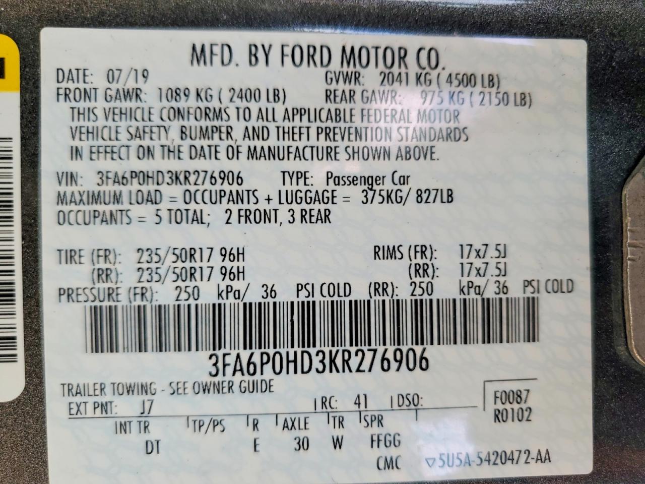 Ford Fusion Se