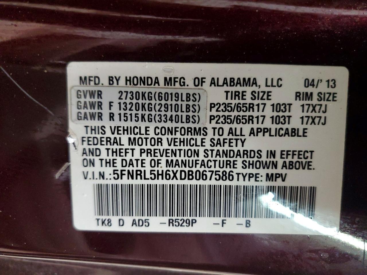 Honda Odyssey Exl