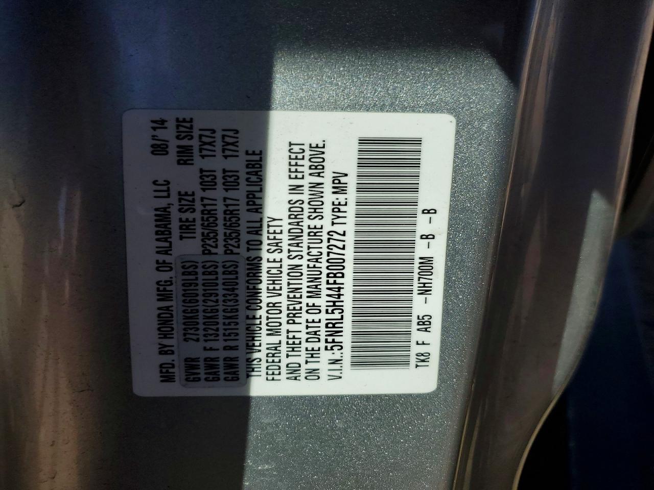 Honda Odyssey Ex
