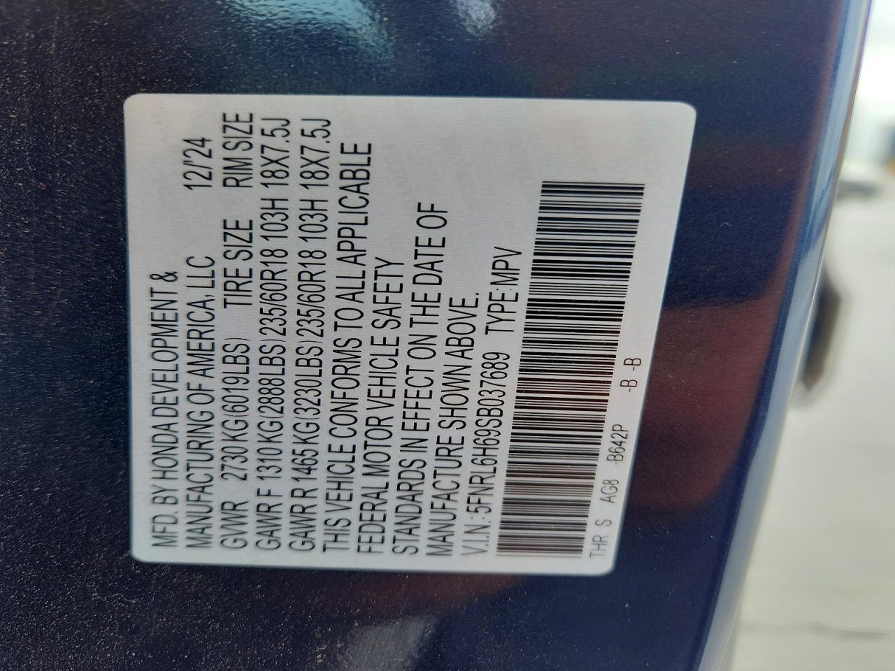 Honda Odyssey Exl