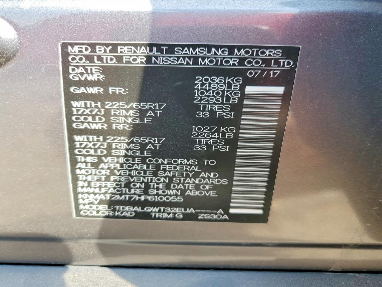 Nissan Rogue Sv