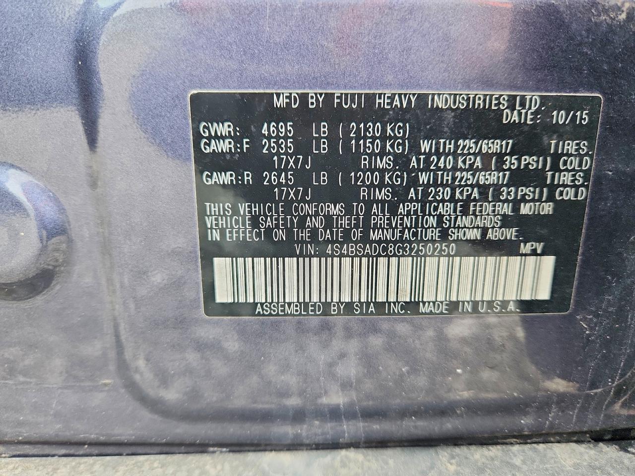 Subaru Outback 2.5i Premium