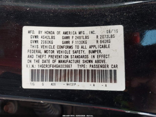 Honda Accord Ex-l V-6