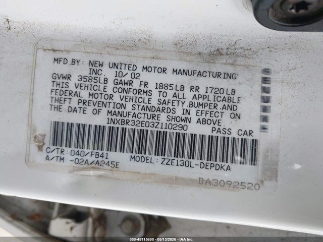 Toyota Corolla Ce