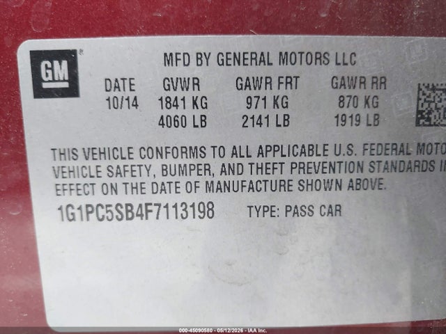 Chevrolet Cruze 1lt Auto
