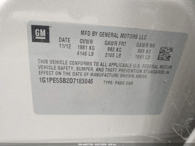 Chevrolet Cruze 2lt Auto