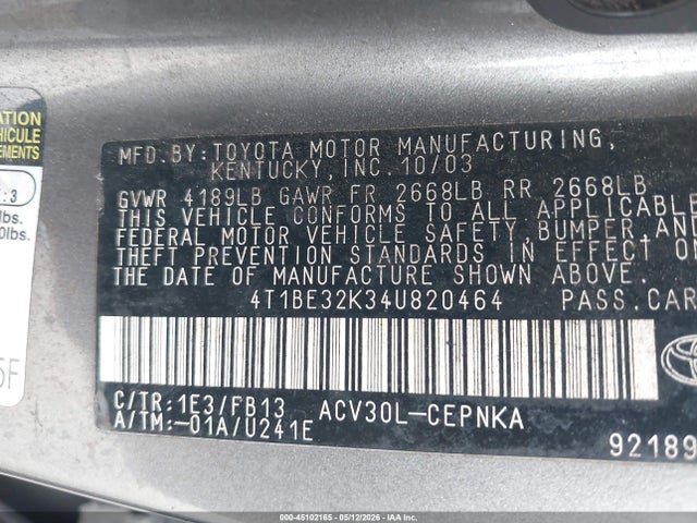 Toyota Camry Le