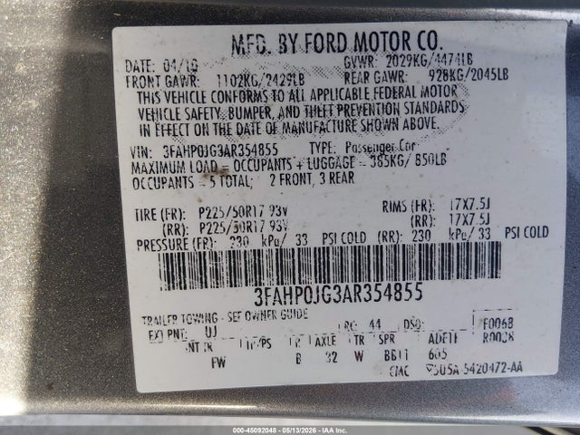 Ford Fusion Sel