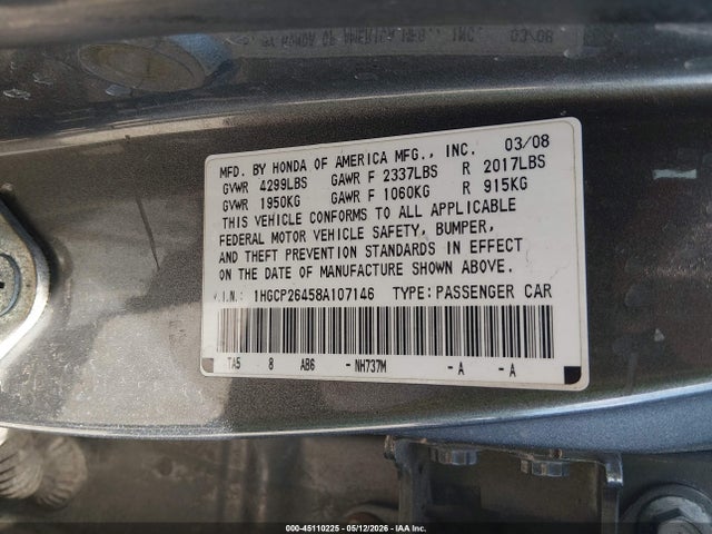 Honda Accord 2.4 Lx-p