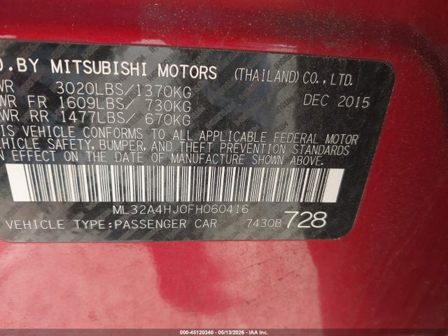 Mitsubishi Mirage Rf