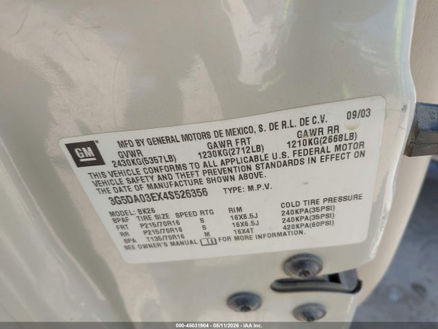 Buick Rendezvous Cx