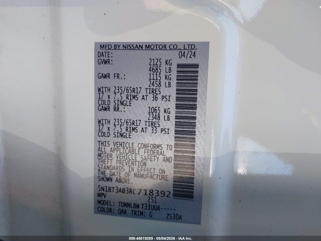 Nissan Rogue S Intelligent Awd