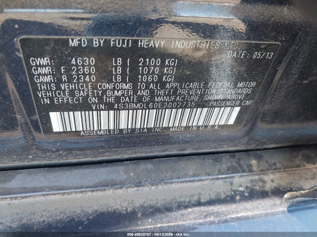 Subaru Legacy 3.6r Limited