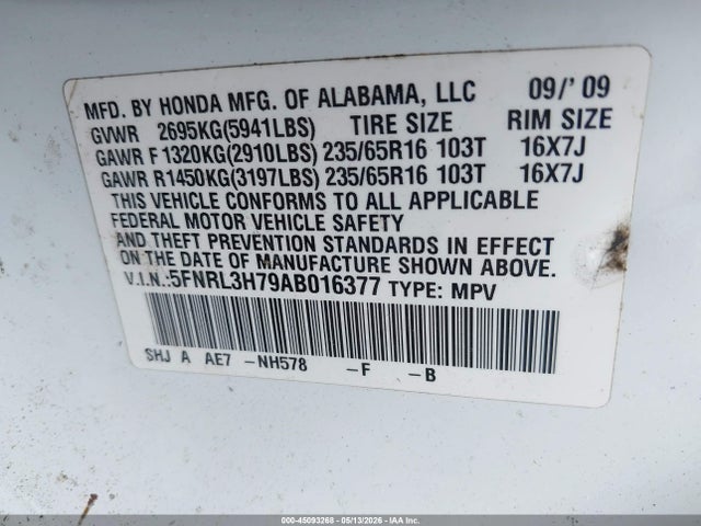 Honda Odyssey Ex-l