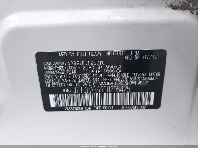 Subaru Impreza 2.0i Sport Limited