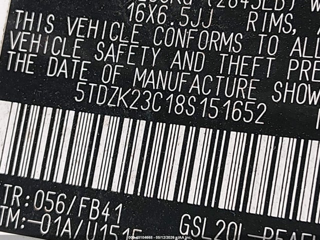 Toyota Sienna Ce
