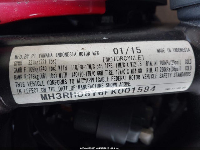 Yamaha Yzfr3