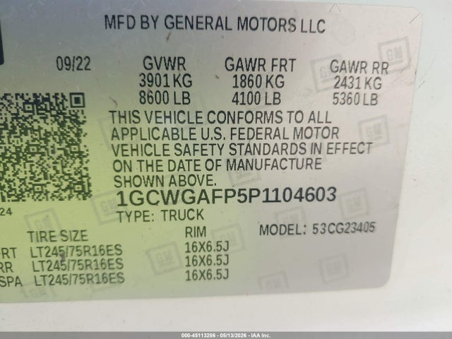 Chevrolet Express Rwd 2500 Regular Wheelbase Wt