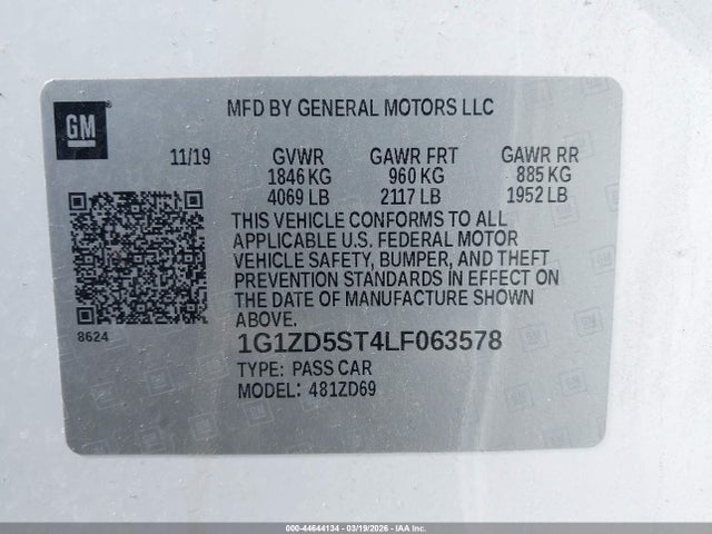 Chevrolet Malibu Fwd Lt