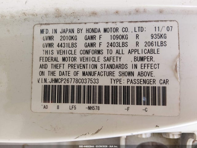 Honda Accord 2.4 Ex