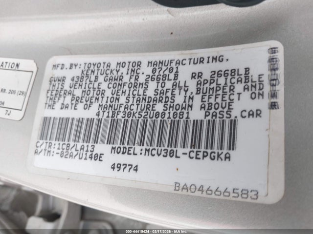 Toyota Camry Xle V6