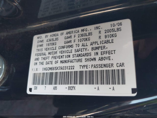 Honda Accord 3.0 Ex