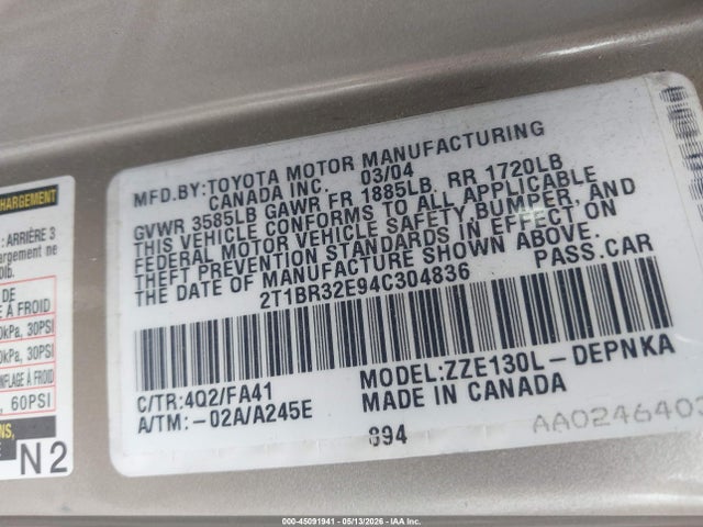 Toyota Corolla Le