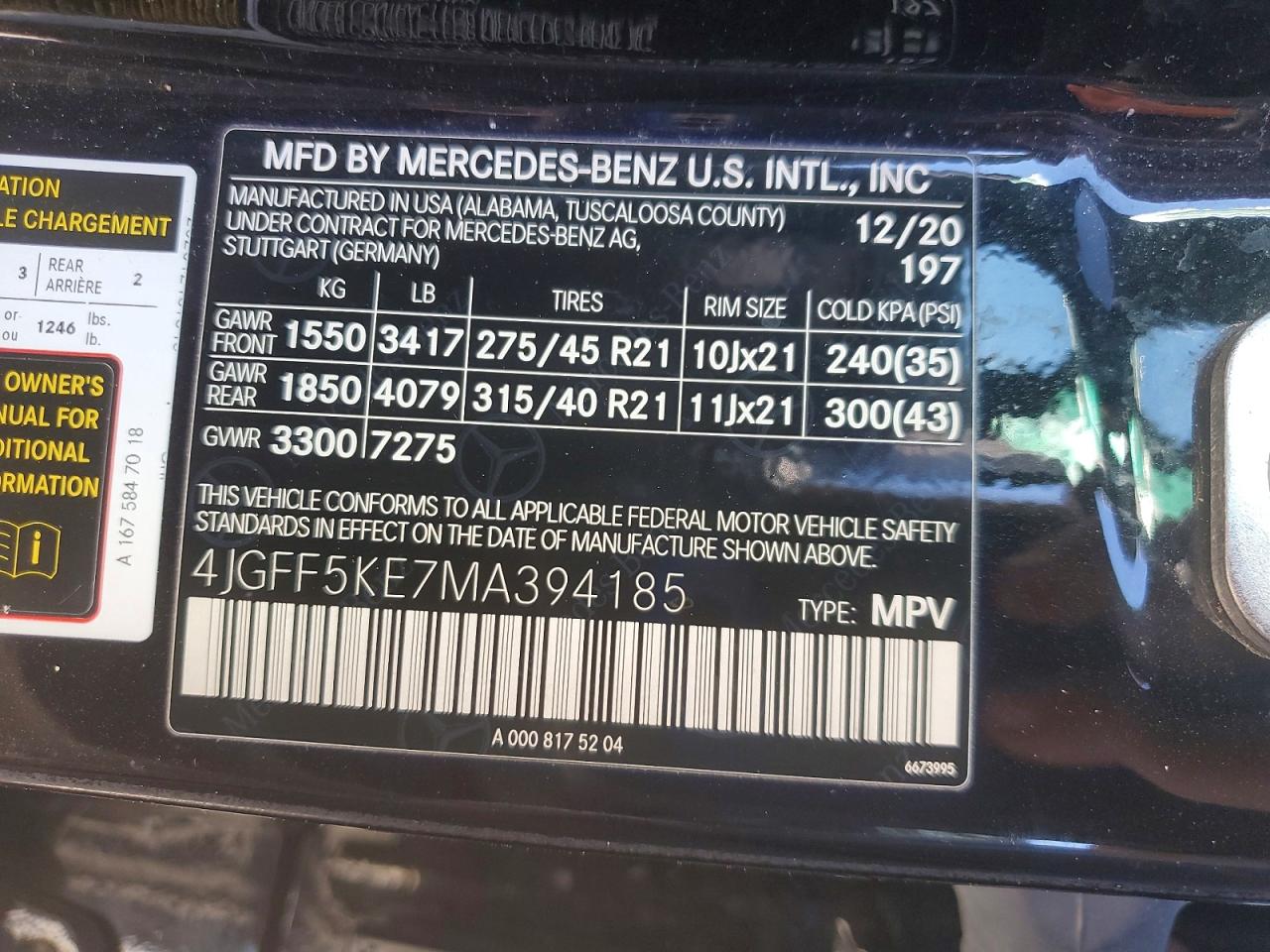 Mercedes-Benz Gls-class 450 4matic