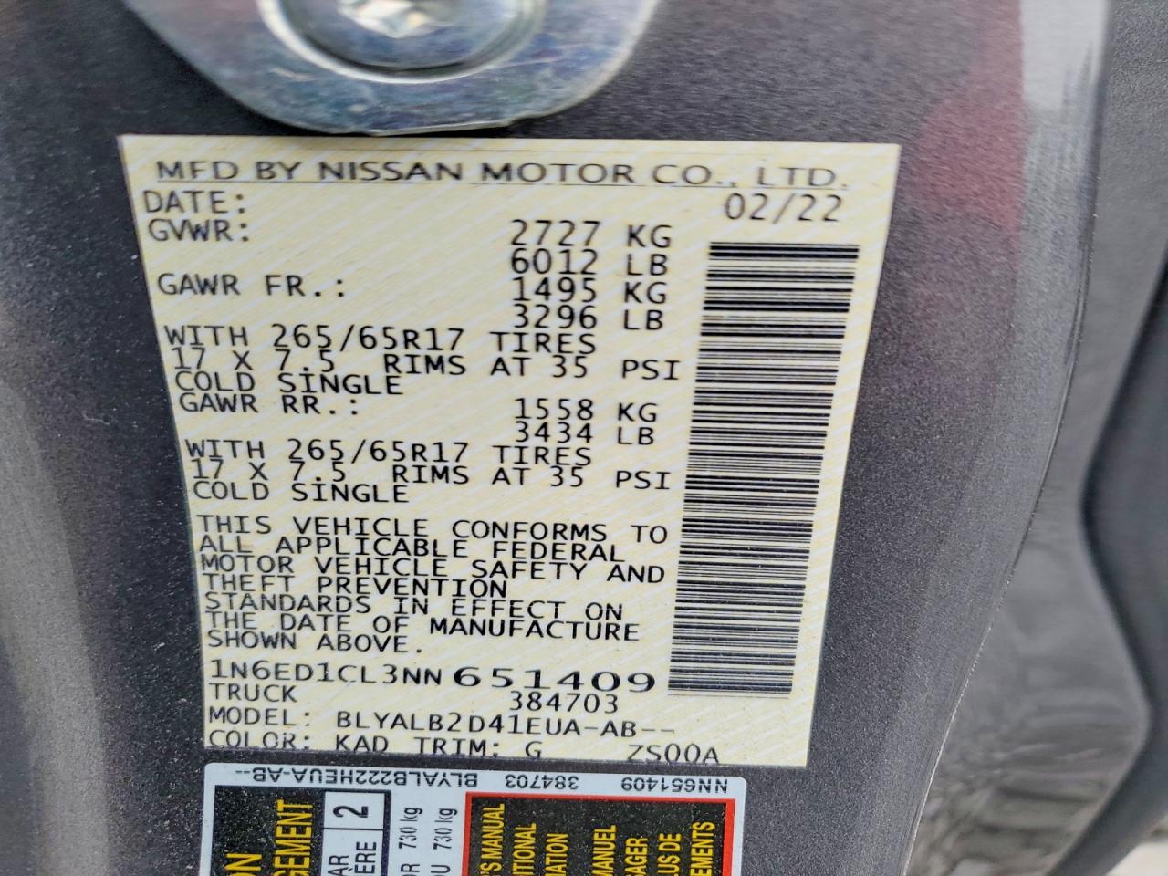 Nissan Frontier Sv